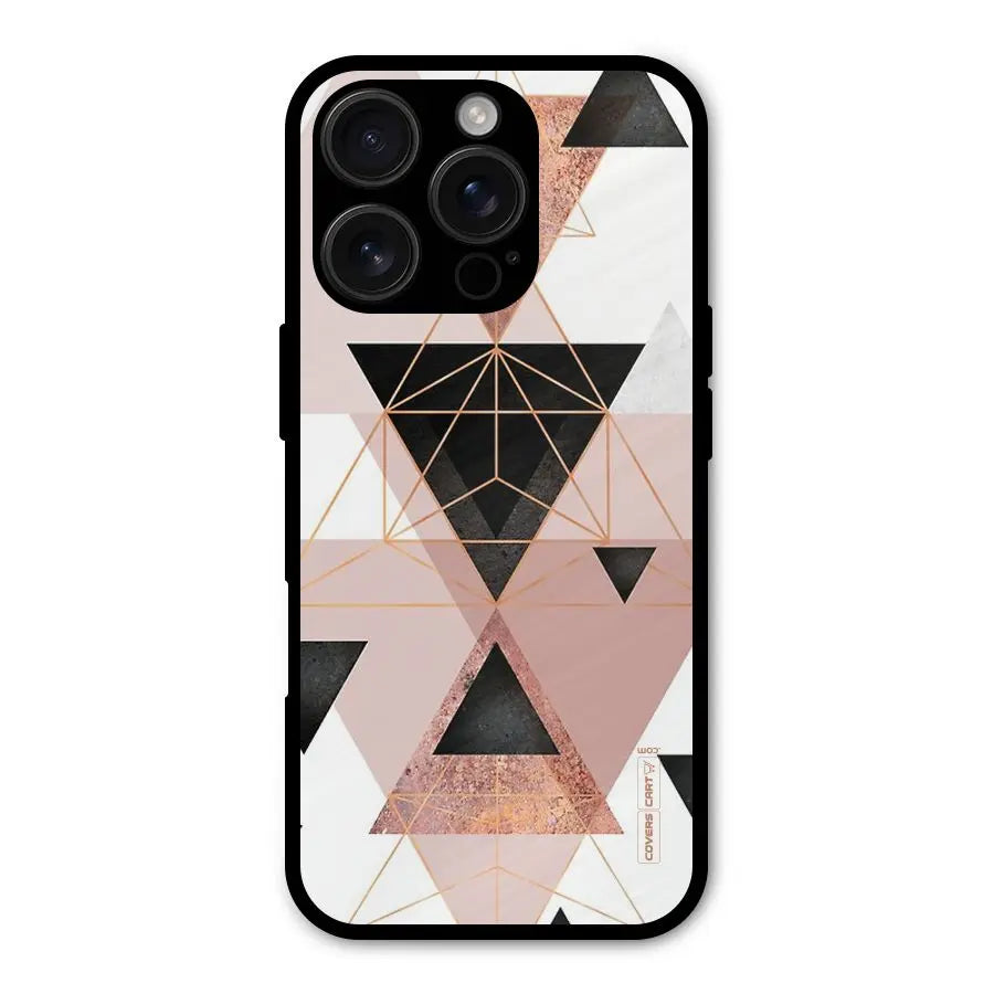 Abstract Rose Gold Triangles Shockproof Hybrid Protection (Metal + TPU) Back Case Cover CoversCart