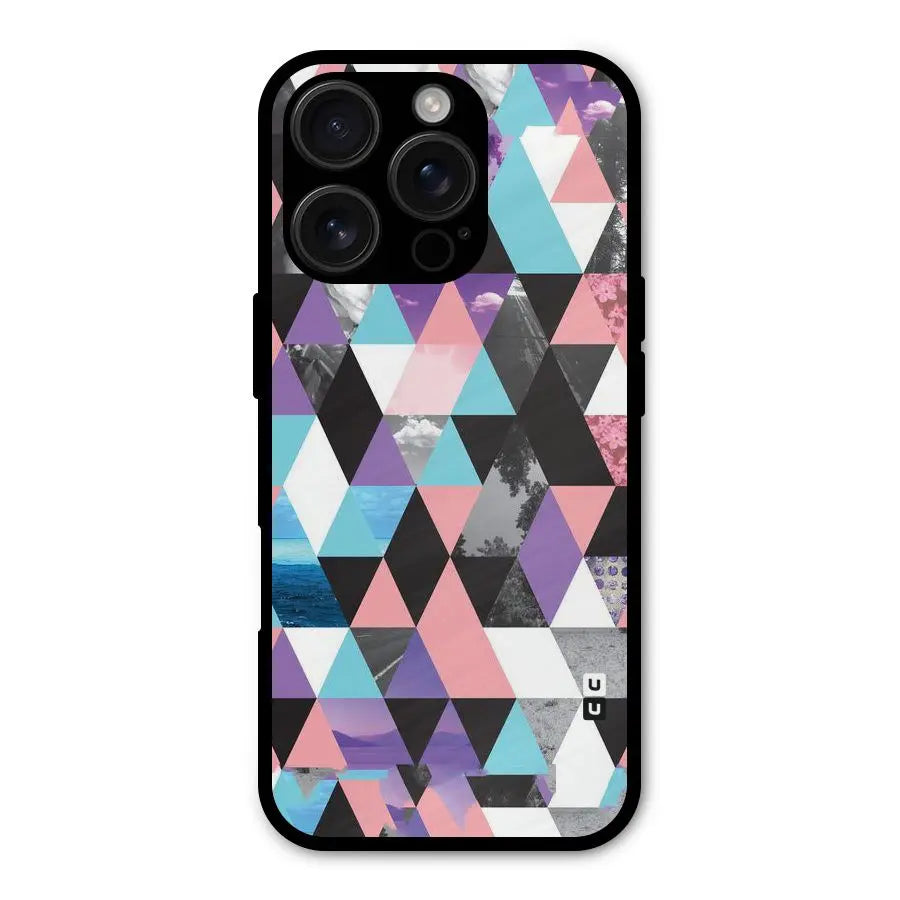 Abstract Splash Triangles Shockproof Hybrid Protection (Metal + TPU) Back Case Cover CoversCart