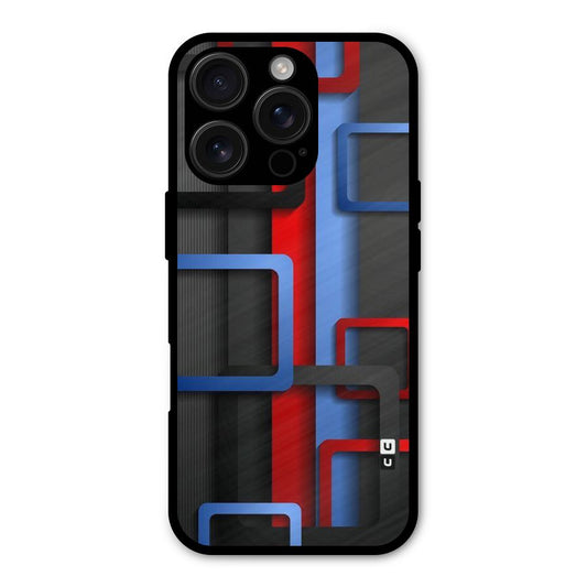 Abstract Box Shockproof Hybrid Protection (Metal + TPU) Back Case Cover