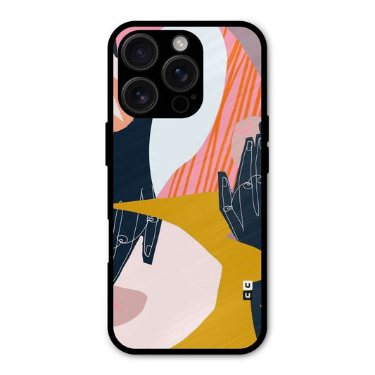 Abstract Hands Shockproof Hybrid Protection (Metal + TPU) Back Case Cover