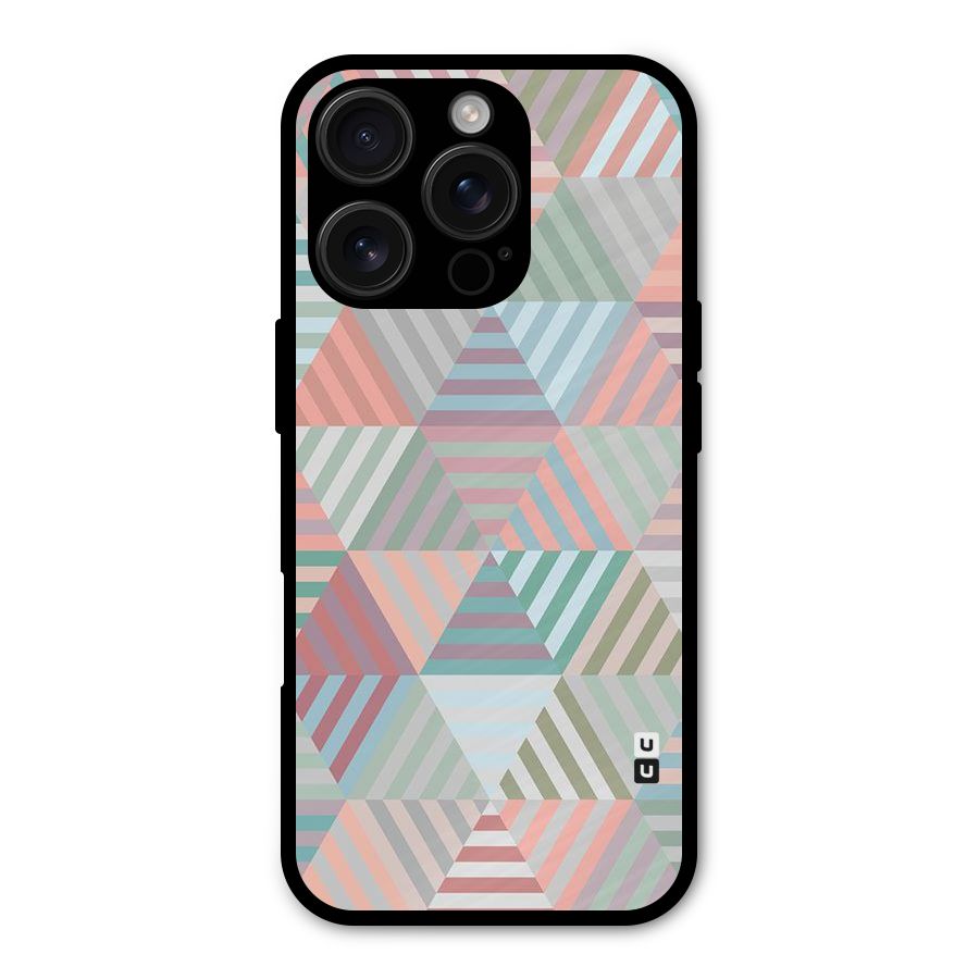 Abstract Triangle Lines Shockproof Hybrid Protection (Metal + TPU) Back Case Cover