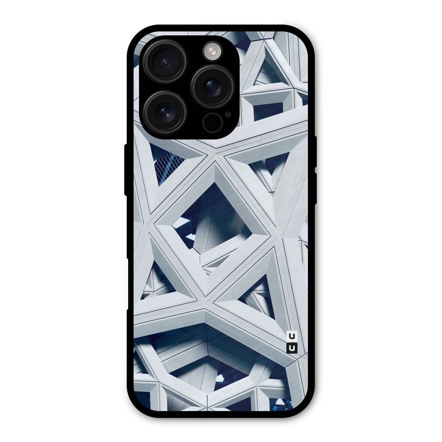 Abstract White Lines Shockproof Hybrid Protection (Metal + TPU) Back Case Cover