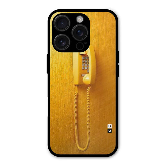 Aesthetic Yellow Telephone Shockproof Hybrid Protection (Metal + TPU) Back Case Cover