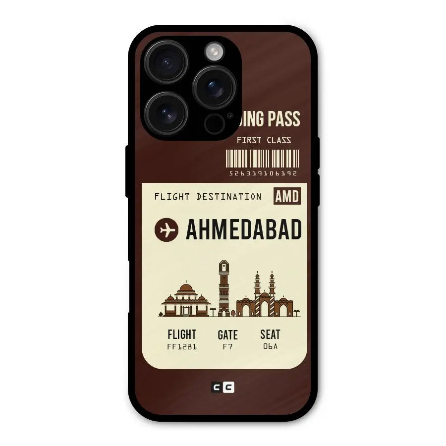 Ahmedabad Boarding Pass Shockproof Hybrid Protection (Metal + TPU) Back Case Cover CoversCart