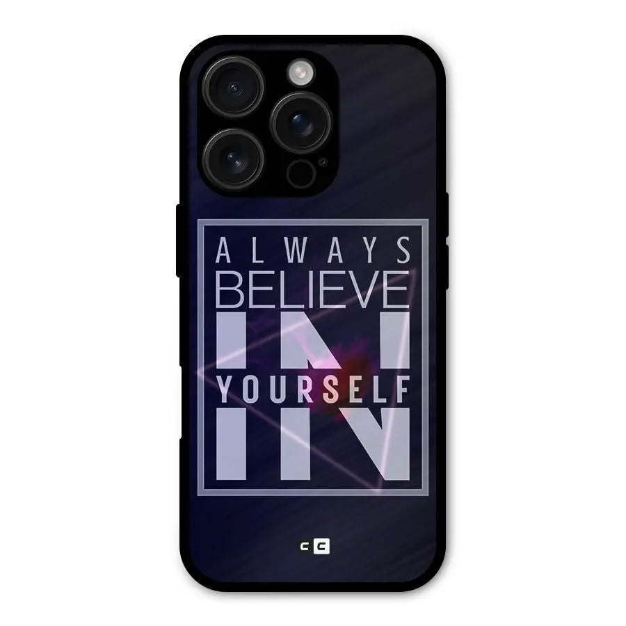 Always Believe in Yourself Shockproof Hybrid Protection (Metal + TPU) Back Case Cover CoversCart