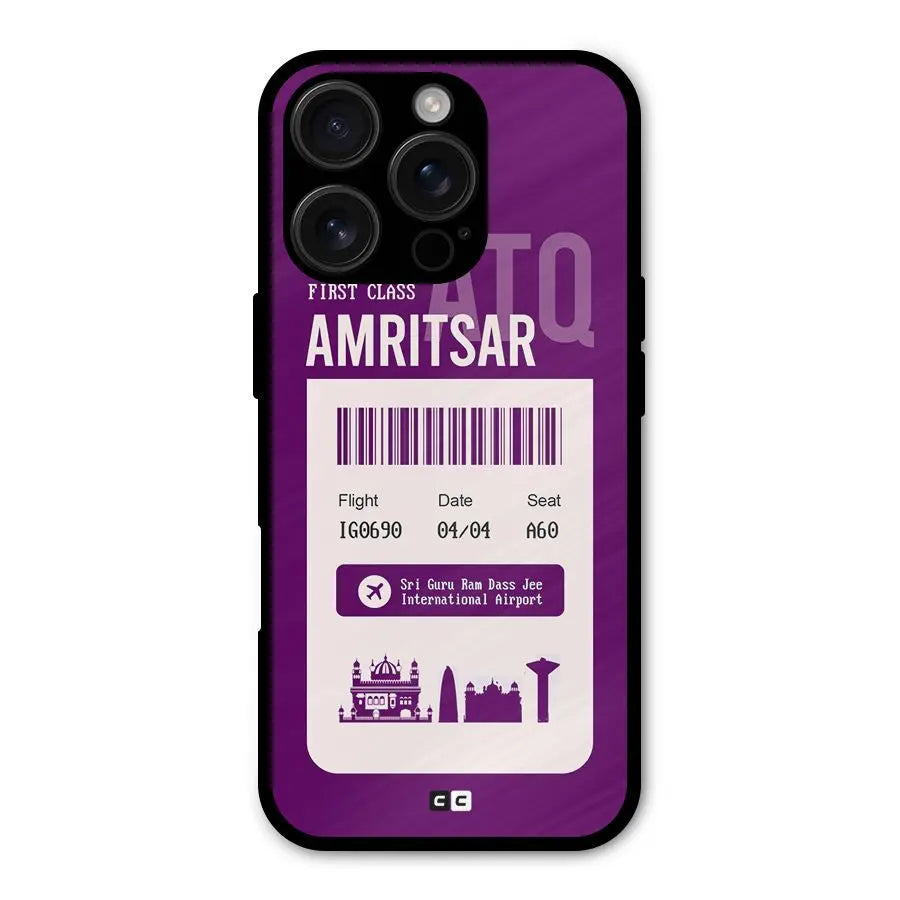 Amritsar Boarding Pass Shockproof Hybrid Protection (Metal + TPU) Back Case Cover CoversCart