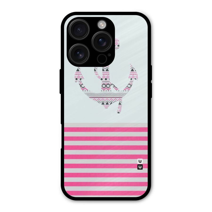 Anchor Design Stripes Shockproof Hybrid Protection (Metal + TPU) Back Case Cover