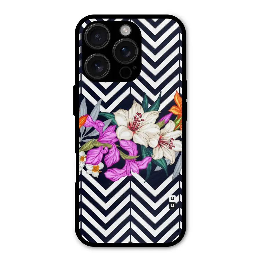 Artsy ZigZag Floral Shockproof Hybrid Protection (Metal + TPU) Back Case Cover CoversCart
