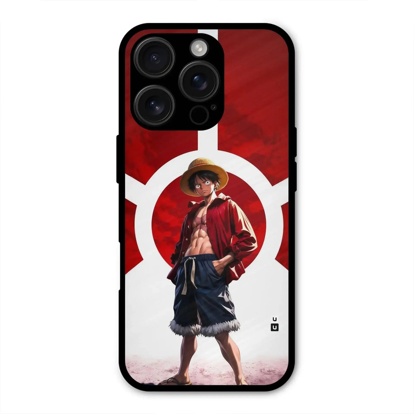 Angry Monkey D Luffy Shockproof Hybrid Protection (Metal + TPU) Back Case Cover