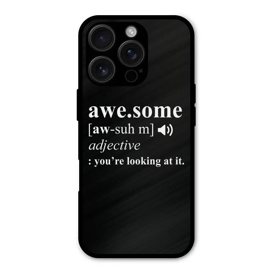 Awesome Looking at it Shockproof Hybrid Protection (Metal + TPU) Back Case Cover CoversCart