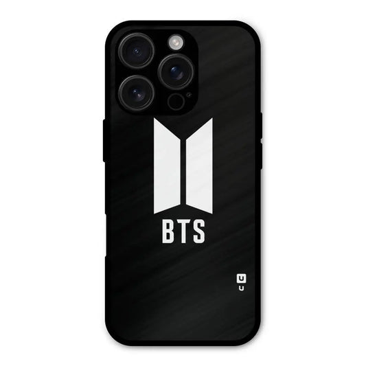 BTS Logo Black Shockproof Hybrid Protection (Metal + TPU) Back Case Cover CoversCart
