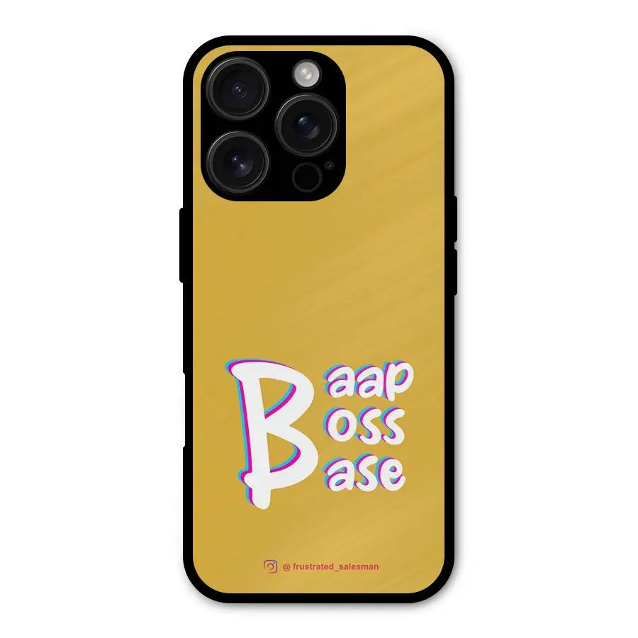 Baap Boss Base Mustard Yellow Shockproof Hybrid Protection (Metal + TPU) Back Case Cover CoversCart
