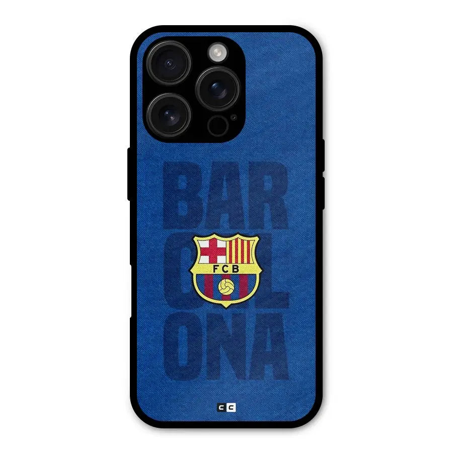 Barcelona Typography Shockproof Hybrid Protection (Metal + TPU) Back Case Cover CoversCart