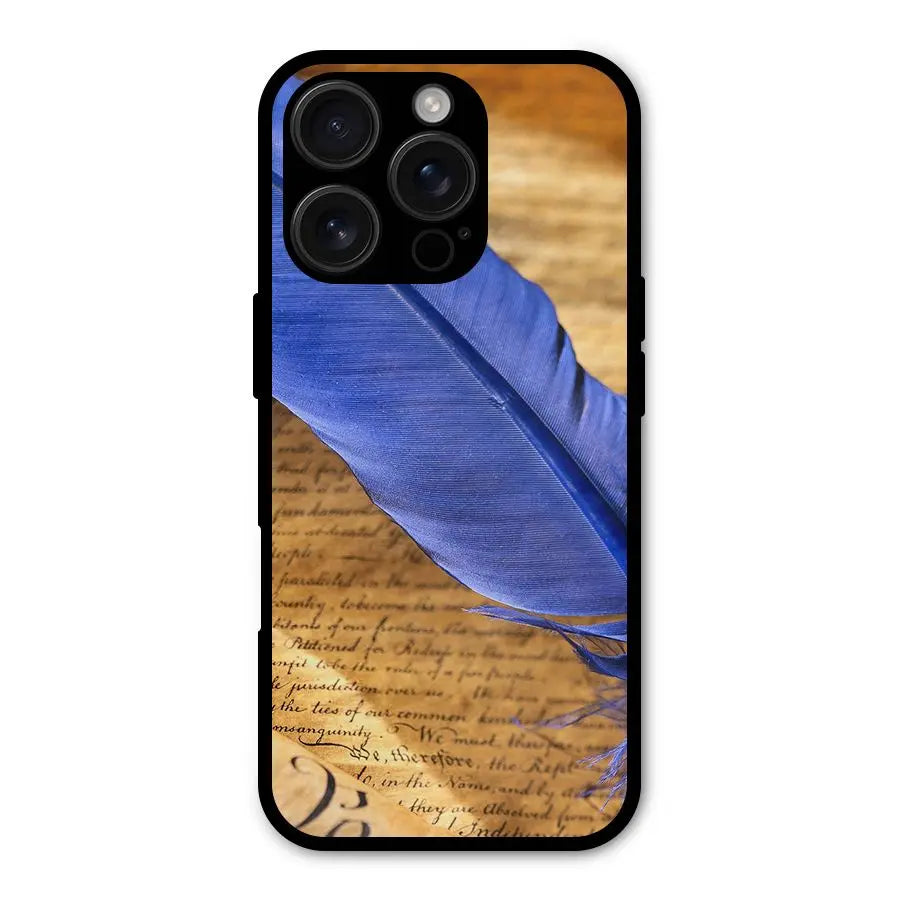 Beautiful Blue Feather Shockproof Hybrid Protection (Metal + TPU) Back Case Cover CoversCart
