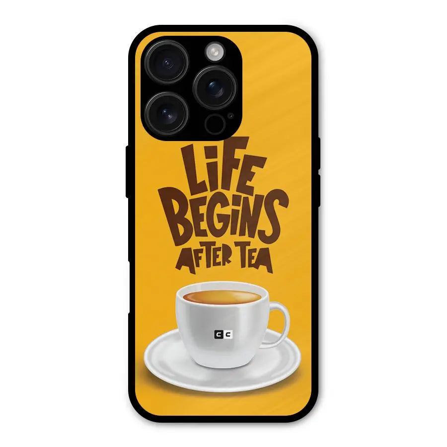 Begins After Tea Shockproof Hybrid Protection (Metal + TPU) Back Case Cover CoversCart