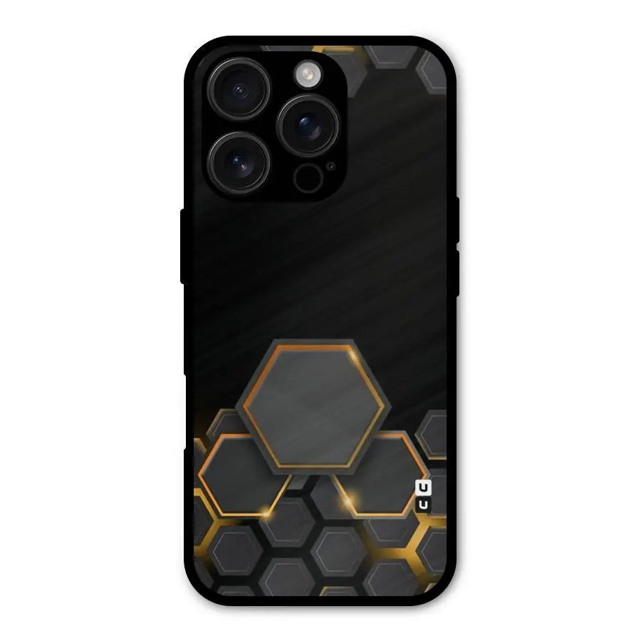 Black Gold Hexa Shockproof Hybrid Protection (Metal + TPU) Back Case Cover CoversCart