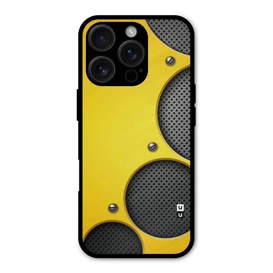 Black Net Yellow Shockproof Hybrid Protection (Metal + TPU) Back Case Cover CoversCart