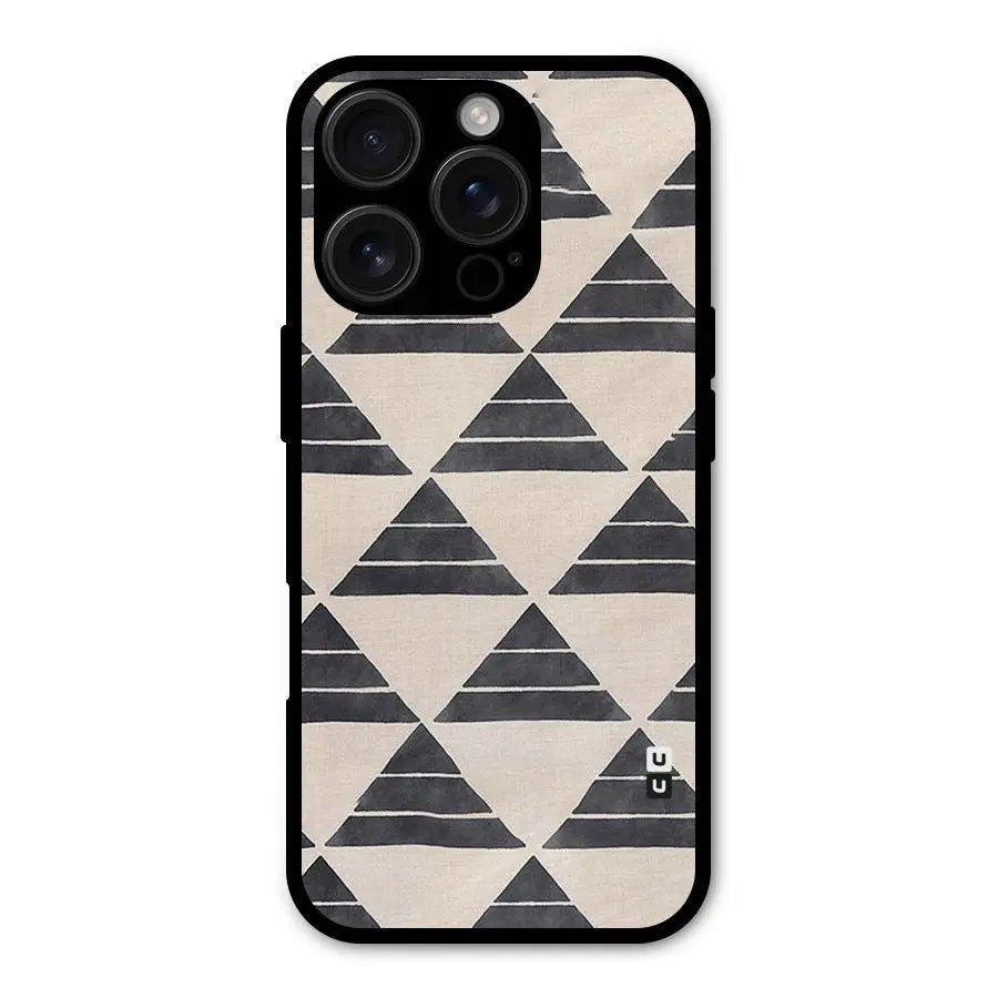 Black Slant Triangles Shockproof Hybrid Protection (Metal + TPU) Back Case Cover CoversCart