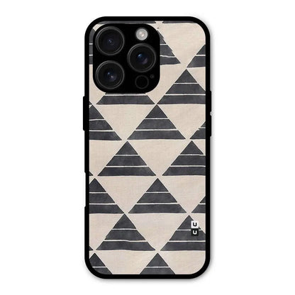 Black Slant Triangles Shockproof Hybrid Protection (Metal + TPU) Back Case Cover CoversCart