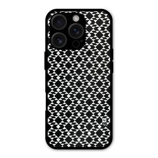 Black White Diamond Abstract Shockproof Hybrid Protection (Metal + TPU) Back Case Cover CoversCart