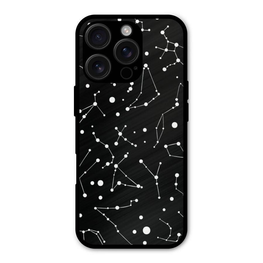 Black Constellation Pattern Shockproof Hybrid Protection (Metal + TPU) Back Case Cover