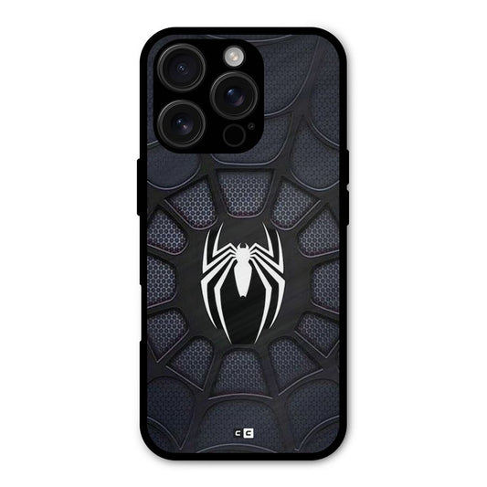 Black Web Shockproof Hybrid Protection (Metal + TPU) Back Case Cover