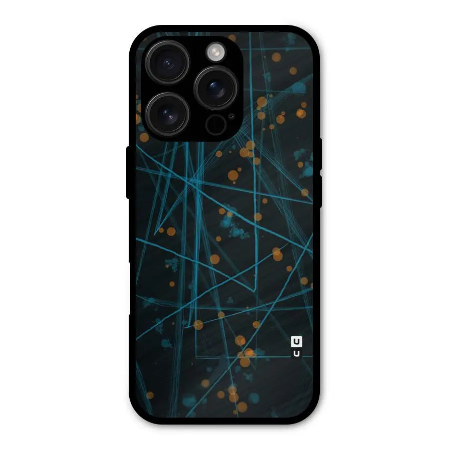Blue Lines Gold Dots Shockproof Hybrid Protection (Metal + TPU) Back Case Cover CoversCart