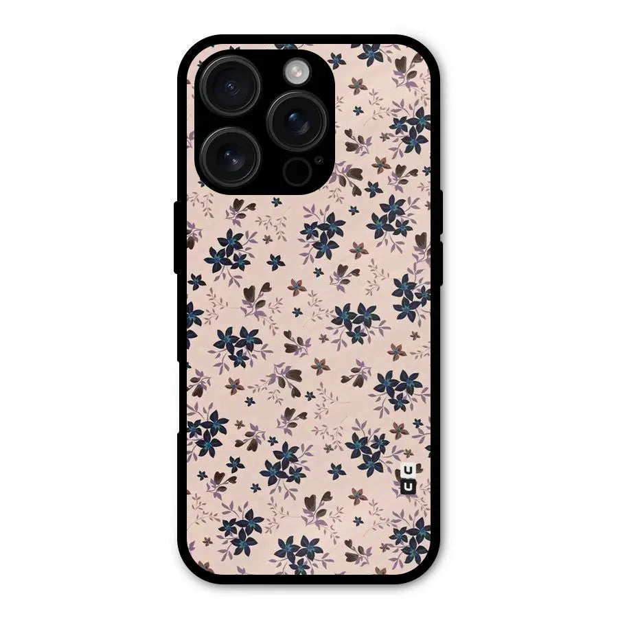 Blue Peach Floral Shockproof Hybrid Protection (Metal + TPU) Back Case Cover CoversCart
