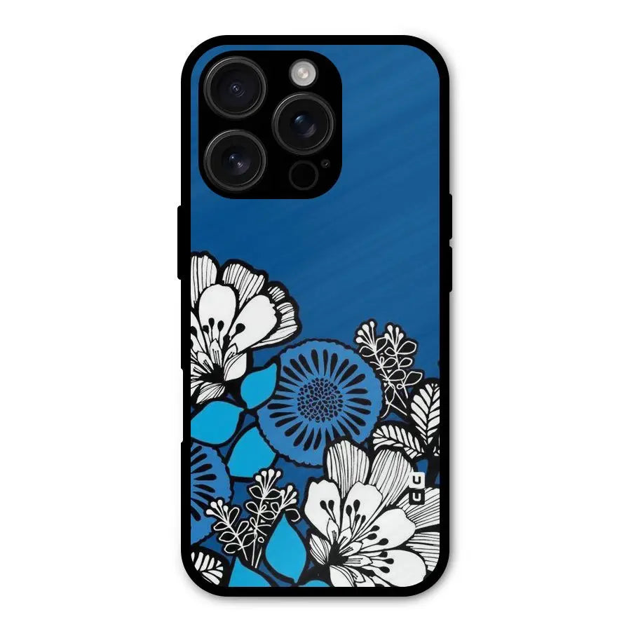 Blue White Flowers Shockproof Hybrid Protection (Metal + TPU) Back Case Cover CoversCart