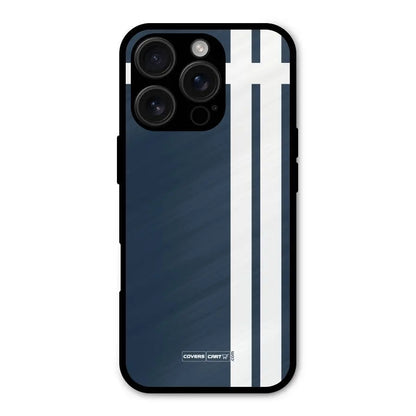 Blue and White Shockproof Hybrid Protection (Metal + TPU) Back Case Cover CoversCart
