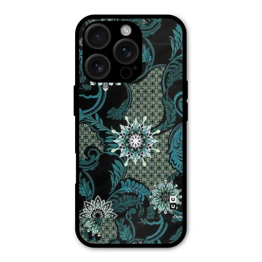 Bottle Green Floral Shockproof Hybrid Protection (Metal + TPU) Back Case Cover CoversCart