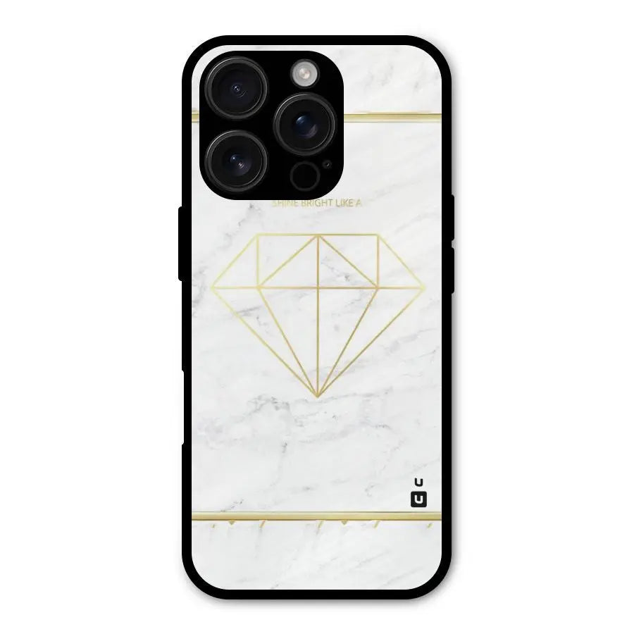 Bright Gold Diamond Shockproof Hybrid Protection (Metal + TPU) Back Case Cover CoversCart