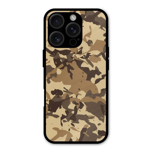 Brown Camouflage Army Shockproof Hybrid Protection (Metal + TPU) Back Case Cover CoversCart