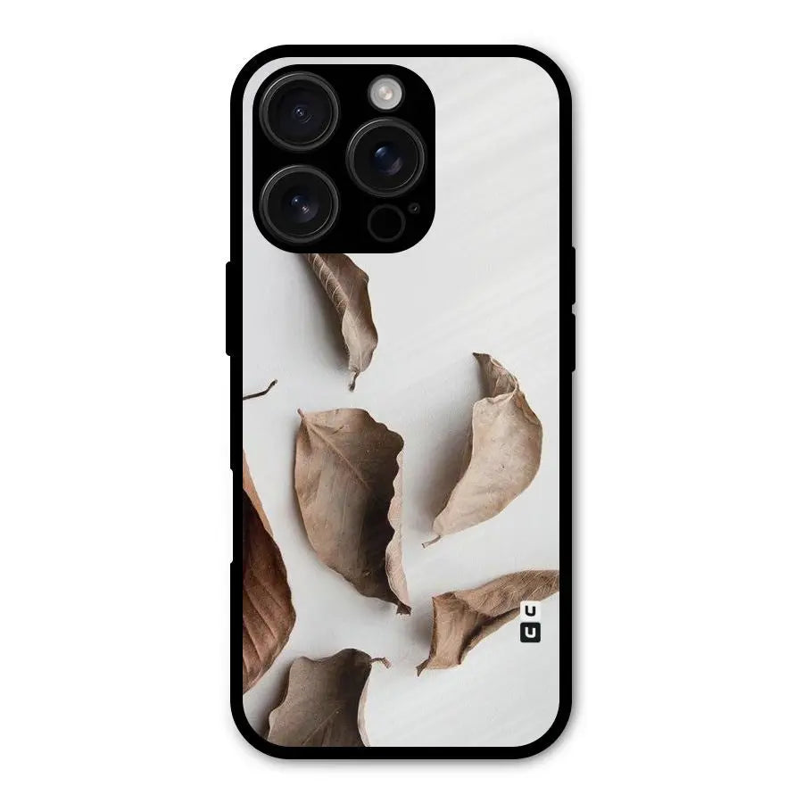 Brown Dusty Leaves Shockproof Hybrid Protection (Metal + TPU) Back Case Cover CoversCart