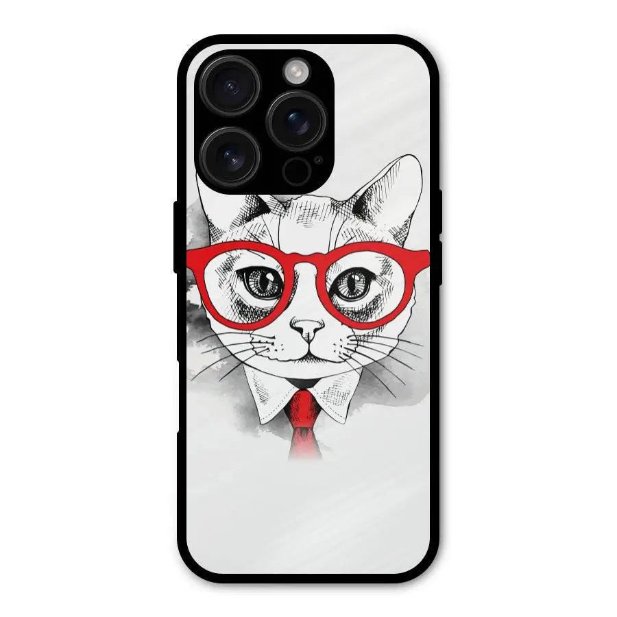 Business Cat Shockproof Hybrid Protection (Metal + TPU) Back Case Cover CoversCart