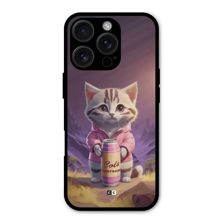 Cat Holding Can Shockproof Hybrid Protection (Metal + TPU) Back Case Cover CoversCart