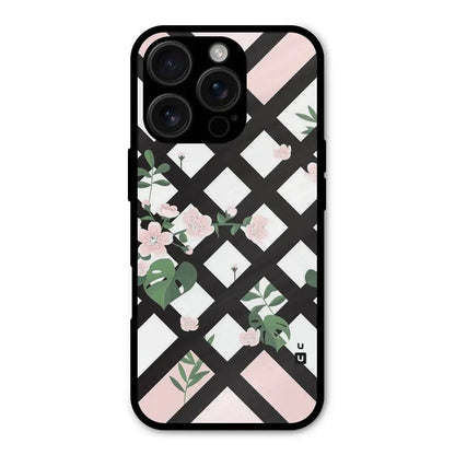 Check Floral Stripes Shockproof Hybrid Protection (Metal + TPU) Back Case Cover CoversCart