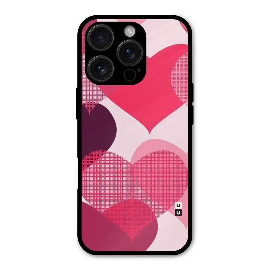 Check Pink Hearts Shockproof Hybrid Protection (Metal + TPU) Back Case Cover CoversCart