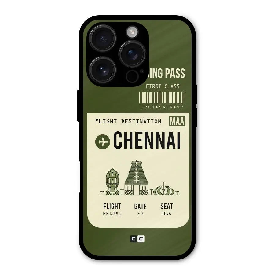 Chennai Boarding Pass Shockproof Hybrid Protection (Metal + TPU) Back Case Cover CoversCart