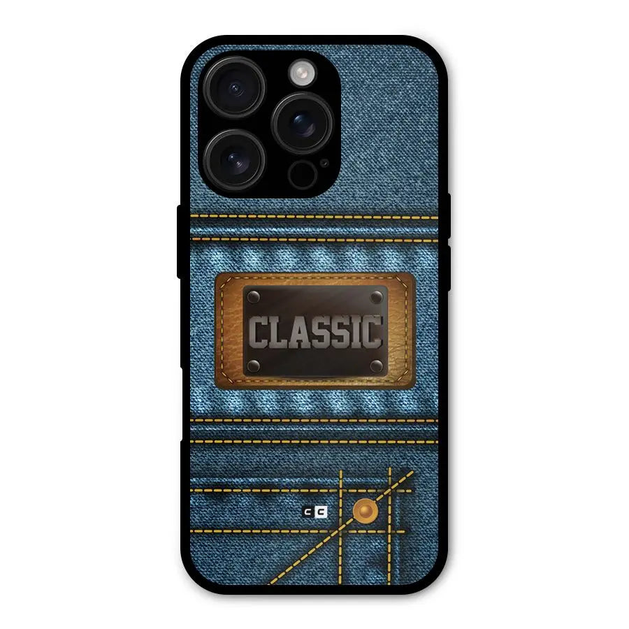 Classic Denim Shockproof Hybrid Protection (Metal + TPU) Back Case Cover CoversCart