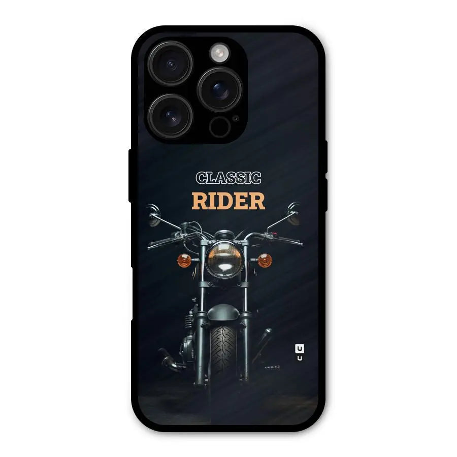 Classic RIder Shockproof Hybrid Protection (Metal + TPU) Back Case Cover CoversCart