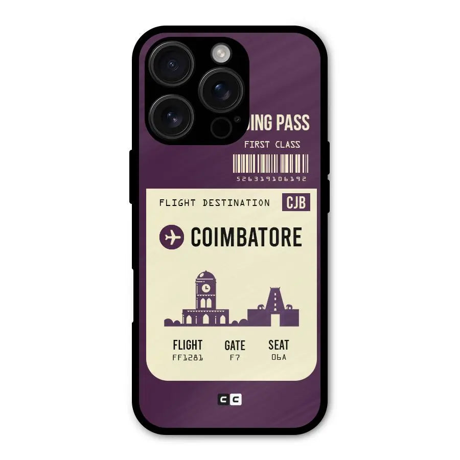 Coimbatore Boarding Pass Shockproof Hybrid Protection (Metal + TPU) Back Case Cover CoversCart