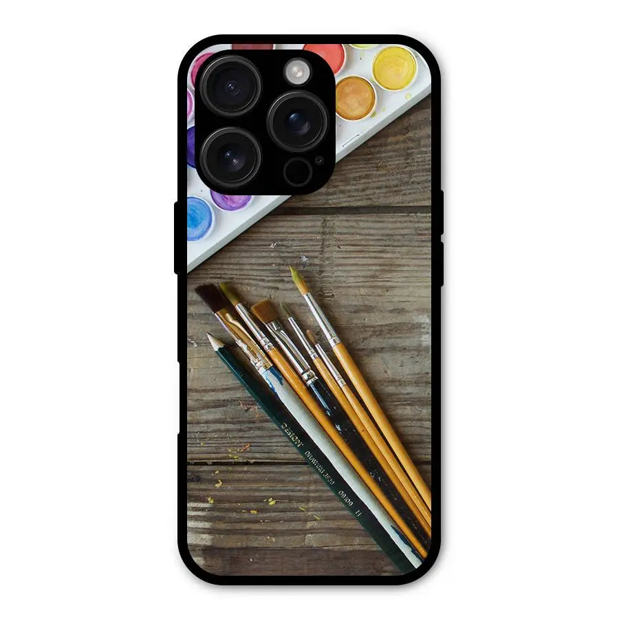 Color Palette and Brush Shockproof Hybrid Protection (Metal + TPU) Back Case Cover CoversCart
