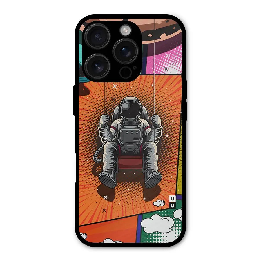 Cool Astraunaut Comic Swing Shockproof Hybrid Protection (Metal + TPU) Back Case Cover CoversCart