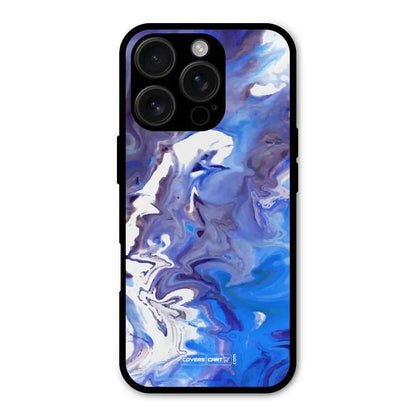 Cool Blue Marble Texture Shockproof Hybrid Protection (Metal + TPU) Back Case Cover CoversCart
