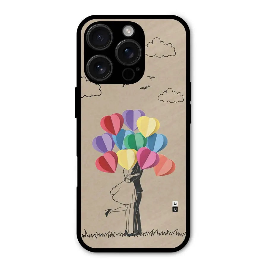 Couple With Card Baloons Shockproof Hybrid Protection (Metal + TPU) Back Case Cover CoversCart