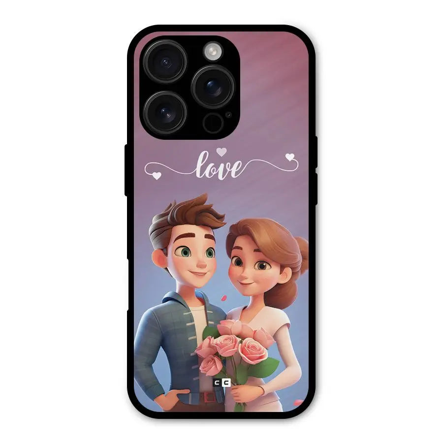 Couple With Flower Shockproof Hybrid Protection (Metal + TPU) Back Case Cover CoversCart