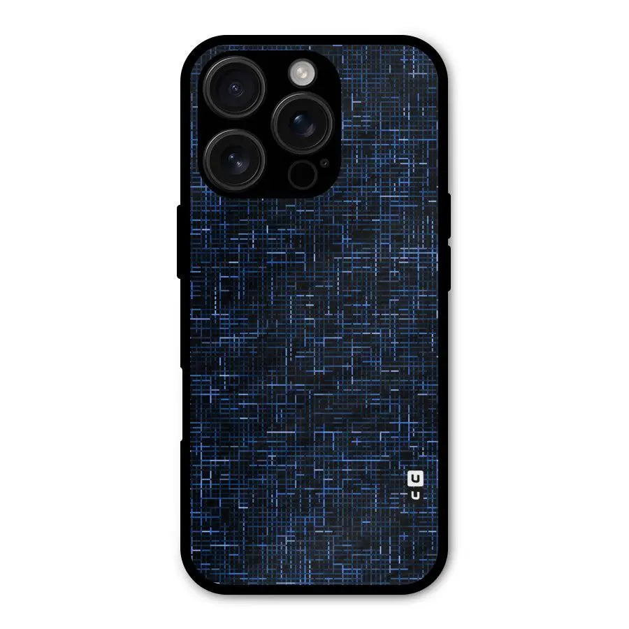 Criss Cross Blue Pattern Shockproof Hybrid Protection (Metal + TPU) Back Case Cover CoversCart