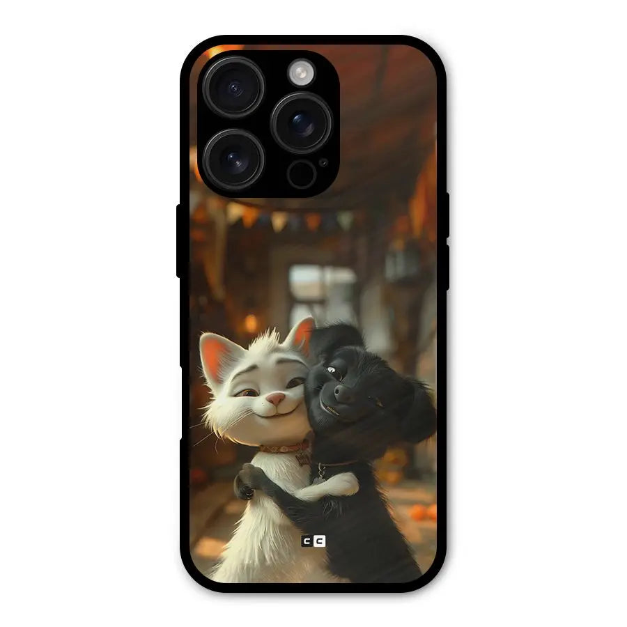 Cute Cat Dog Shockproof Hybrid Protection (Metal + TPU) Back Case Cover CoversCart