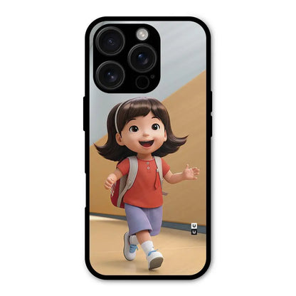 Cute School Girl Shockproof Hybrid Protection (Metal + TPU) Back Case Cover CoversCart